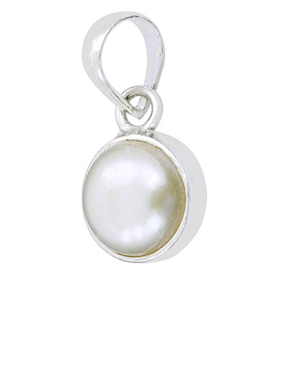 3.25 ratti Natural Moti/Pearl Silver Locket/Pendant for Child Protection